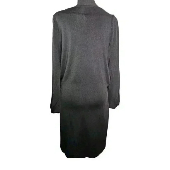 Ralph Lauren Black Label Sil Womens Back Zip Crew Neck Shift Dress Black Size XS - Picture 4 of 16
